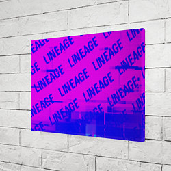 Холст прямоугольный Lineage glitch text effect: паттерн, цвет: 3D-принт — фото 2