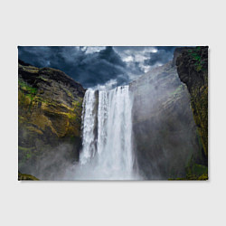 Холст прямоугольный Водопад Скогафосс, цвет: 3D-принт — фото 2