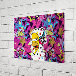 Холст прямоугольный Гомер Симпсон в звёздном балахоне!, цвет: 3D-принт — фото 2