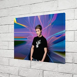Холст прямоугольный Юрий Шатунов на неоновом фоне, цвет: 3D-принт — фото 2