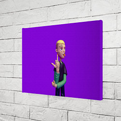 Холст прямоугольный Lil Peep На Фиолетовом Фоне, цвет: 3D-принт — фото 2