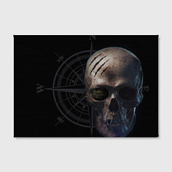 Холст прямоугольный Череп пирата, компас, цвет: 3D-принт — фото 2