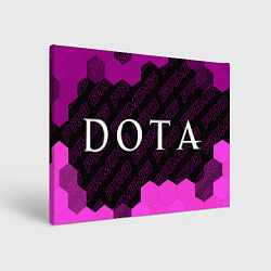 Холст прямоугольный Dota pro gaming: надпись и символ, цвет: 3D-принт
