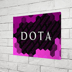 Холст прямоугольный Dota pro gaming: надпись и символ, цвет: 3D-принт — фото 2
