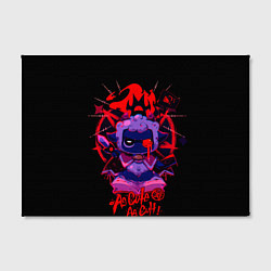 Холст прямоугольный Cult of the lamb - самый милый культ, цвет: 3D-принт — фото 2