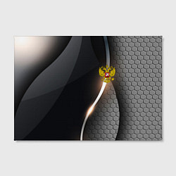 Холст прямоугольный Герб РФ киберпанк, цвет: 3D-принт — фото 2