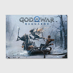 Холст прямоугольный Сражение с Фрейей GoW Ragnarok, цвет: 3D-принт — фото 2