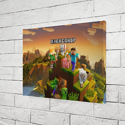 Холст прямоугольный Александр Minecraft, цвет: 3D-принт — фото 2