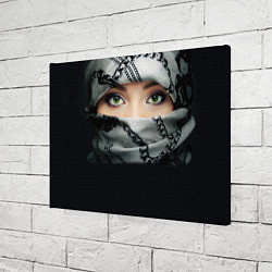 Холст прямоугольный Зеленоглазая девушка в хиджабе, цвет: 3D-принт — фото 2