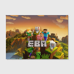 Холст прямоугольный Ева Minecraft, цвет: 3D-принт — фото 2