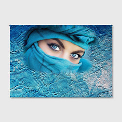 Холст прямоугольный Синеглазая девушка в хиджабе, цвет: 3D-принт — фото 2