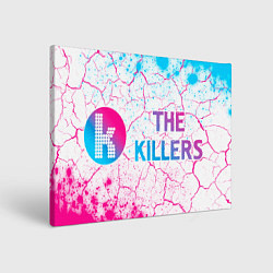 Холст прямоугольный The Killers neon gradient style: надпись и символ, цвет: 3D-принт
