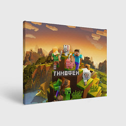Холст прямоугольный Тимофей Minecraft, цвет: 3D-принт