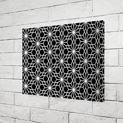 Холст прямоугольный Абстрактный чёрно-белый узoр, цвет: 3D-принт — фото 2