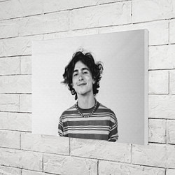 Холст прямоугольный Timothee Chalamet black white photo, цвет: 3D-принт — фото 2