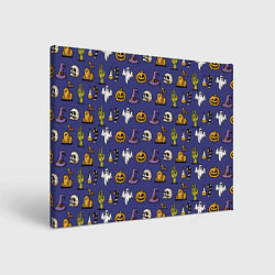 Холст прямоугольный Halloween pattern, цвет: 3D-принт