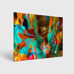 Холст прямоугольный Растительная абстрактная композиция, цвет: 3D-принт