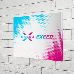 Холст прямоугольный Exeed neon gradient style: надпись и символ, цвет: 3D-принт — фото 2