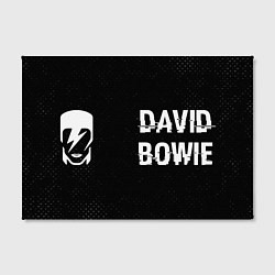 Холст прямоугольный David Bowie glitch на темном фоне: надпись и симво, цвет: 3D-принт — фото 2