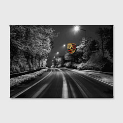 Холст прямоугольный Порше - зимняя дорога, цвет: 3D-принт — фото 2