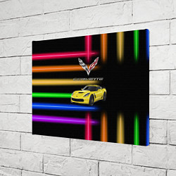 Холст прямоугольный Chevrolet Corvette - гоночная команда - Motorsport, цвет: 3D-принт — фото 2