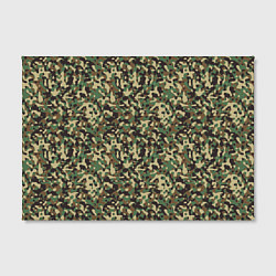 Холст прямоугольный Камуфляж Woodland мелкий, цвет: 3D-принт — фото 2