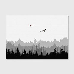 Холст прямоугольный Птицы над лесом, цвет: 3D-принт — фото 2