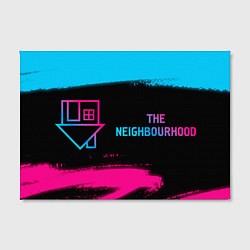 Холст прямоугольный The Neighbourhood - neon gradient: надпись и симво, цвет: 3D-принт — фото 2