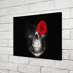 Холст прямоугольный Роза на черепе, цвет: 3D-принт — фото 2