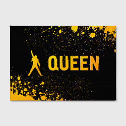 Холст прямоугольный Queen - gold gradient: надпись и символ, цвет: 3D-принт — фото 2