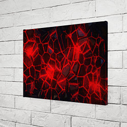 Холст прямоугольный Кристаллы в красных нитях, цвет: 3D-принт — фото 2