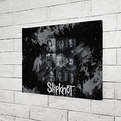 Холст прямоугольный Slipknot black & white style, цвет: 3D-принт — фото 2