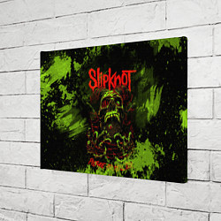 Холст прямоугольный Slipknot green череп, цвет: 3D-принт — фото 2