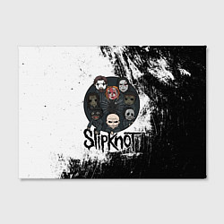 Холст прямоугольный Slipknot black and white, цвет: 3D-принт — фото 2