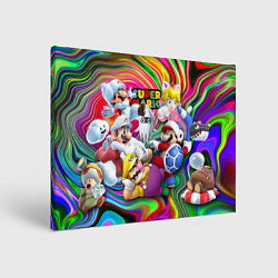 Холст прямоугольный Super Mario - Gaming aesthetics - Collage, цвет: 3D-принт