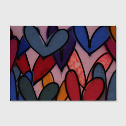 Холст прямоугольный Граффити сердца, цвет: 3D-принт — фото 2