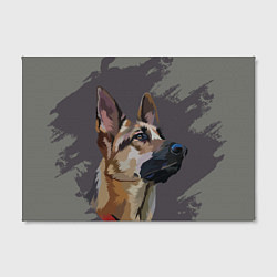 Холст прямоугольный Голова немецкой овчарки, цвет: 3D-принт — фото 2