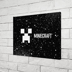 Холст прямоугольный Minecraft glitch на темном фоне: надпись и символ, цвет: 3D-принт — фото 2
