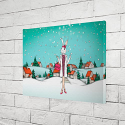 Холст прямоугольный Зайчиха модница, цвет: 3D-принт — фото 2