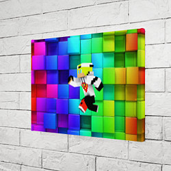 Холст прямоугольный Minecraft - hero - video game, цвет: 3D-принт — фото 2