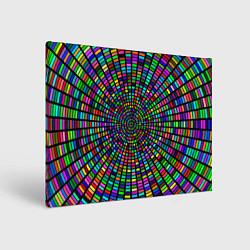 Холст прямоугольный Цветная спираль - оптическая иллюзия, цвет: 3D-принт