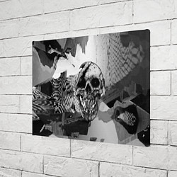 Холст прямоугольный Череп монстра - fangs - glitch, цвет: 3D-принт — фото 2