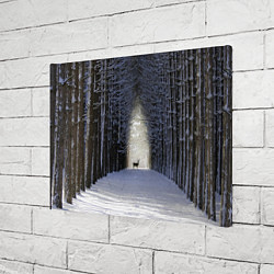 Холст прямоугольный Олень в зимнем лесу, цвет: 3D-принт — фото 2