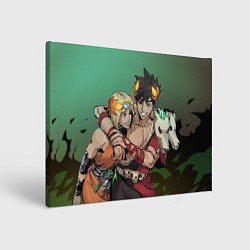 Холст прямоугольный Zagreus and Melinoe - Hades 2, цвет: 3D-принт