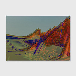 Холст прямоугольный Волнообразные разноцветные музыкальные линии, цвет: 3D-принт — фото 2