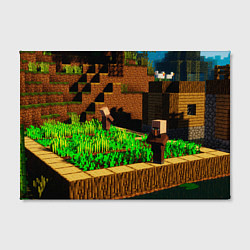 Холст прямоугольный Minecraft ферма, цвет: 3D-принт — фото 2