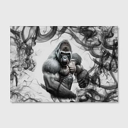Холст прямоугольный Накаченная горилла, цвет: 3D-принт — фото 2