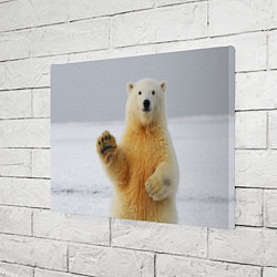 Холст прямоугольный Белый медведь приветствует, цвет: 3D-принт — фото 2