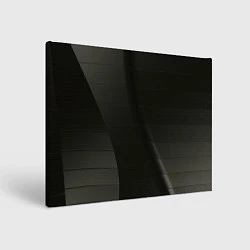 Холст прямоугольный Чёрные геометрические металлические листы, цвет: 3D-принт