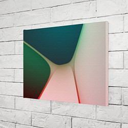 Холст прямоугольный Абстрактные зелёные и розовые пластины, цвет: 3D-принт — фото 2